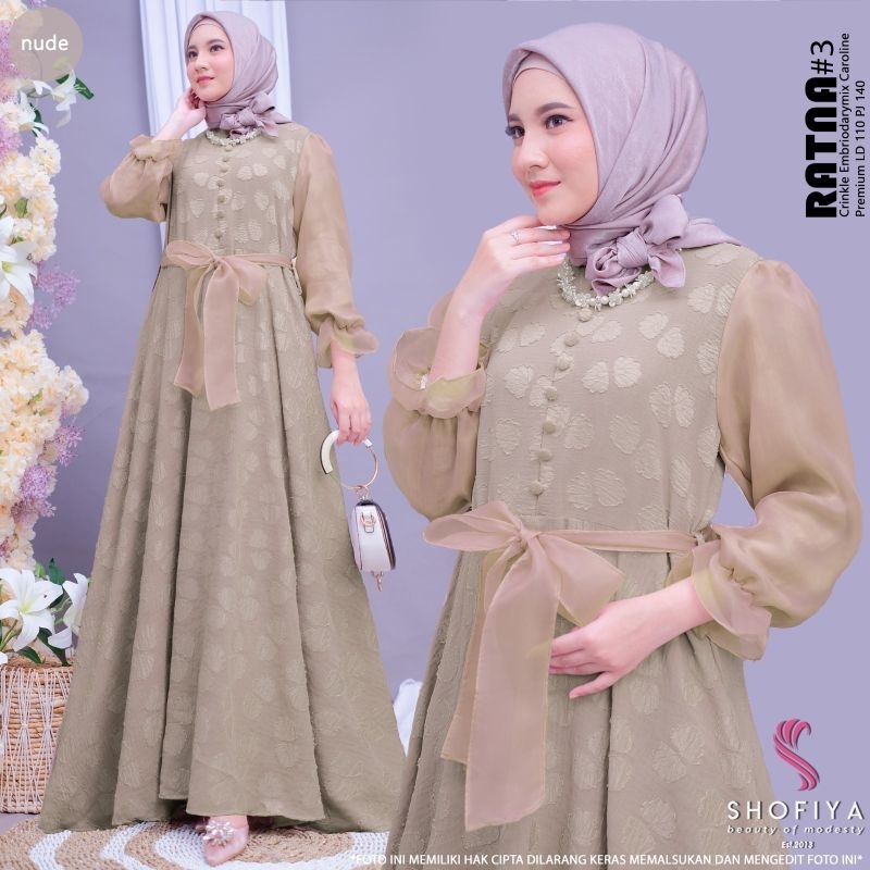 lNUMA,VENYA,JASMINE,,RATNA, RARAS,SYARLA ,HANA Set Maxi Dress Ori by Shofiya Fashion843