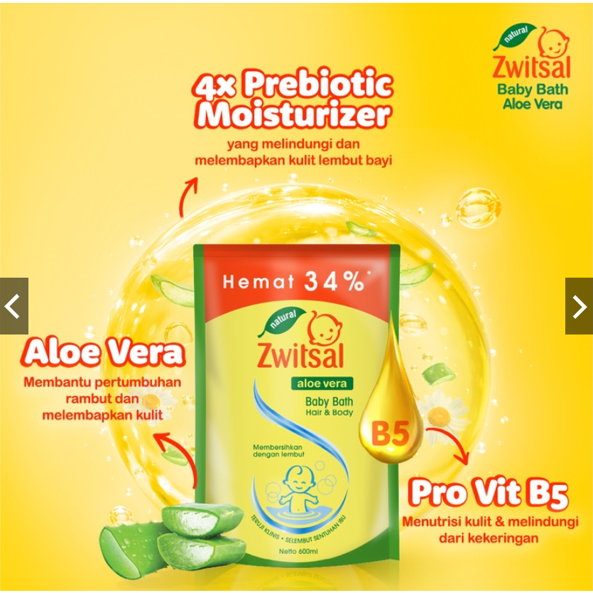 [BPOM] Zwitsal Baby Bath 2 in 1 Hair And Body Natural Aloe Vera / AVKS / Body Wash / Sabun Mandi Bayi / MY MOM