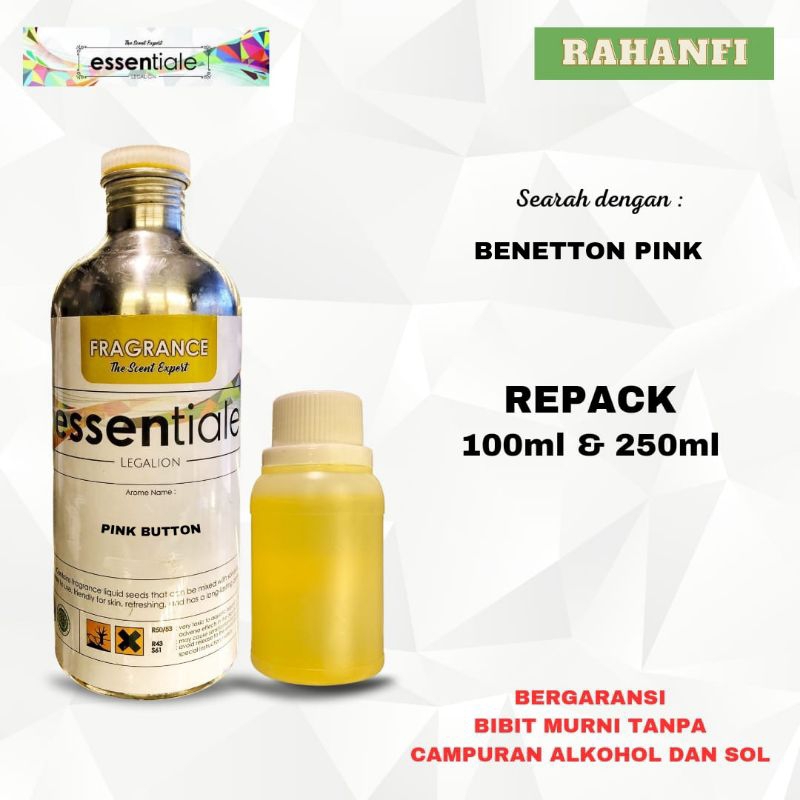 BIBIT PARFUM MURNI PINK BUTTON ESSENTIALE SEARAH DENGAN BENETTON PINK REPACK 100ml / PARFUM PRIA WAN