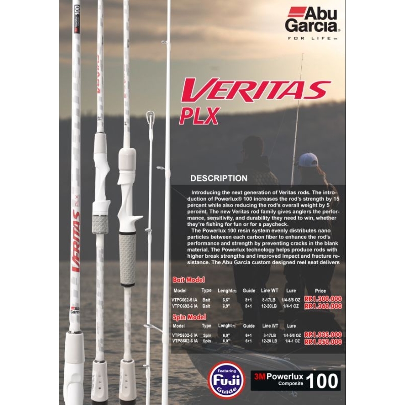 Joran pancing ABU GARCIA VERITAS PLX 602 Spinning