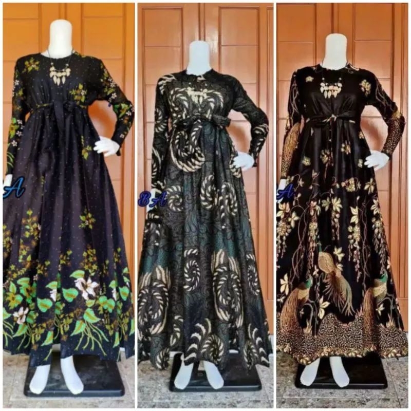 Gamis Batik Syari Baju Gamis Wanita..