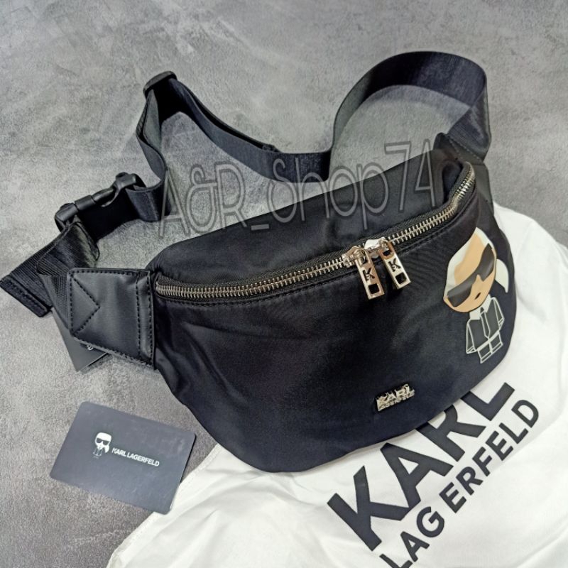Waistbag Karl Lagerfeld Belt Bag Tas Pinggang Nylon Import