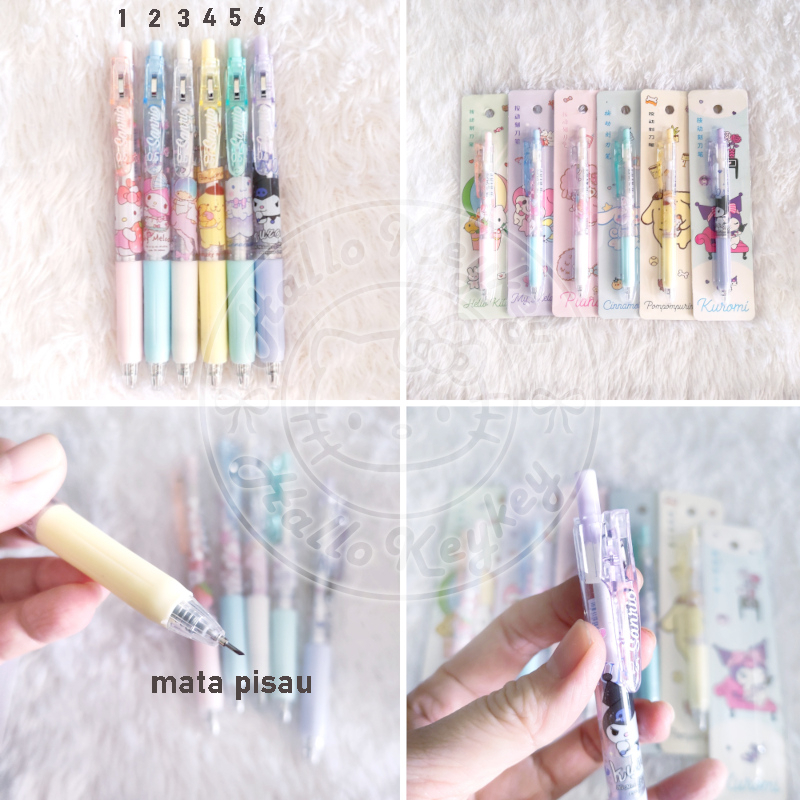 

cutter ukir bentuk pen hello kitty melody kuromi cinnamoroll liitle twin pompompurin