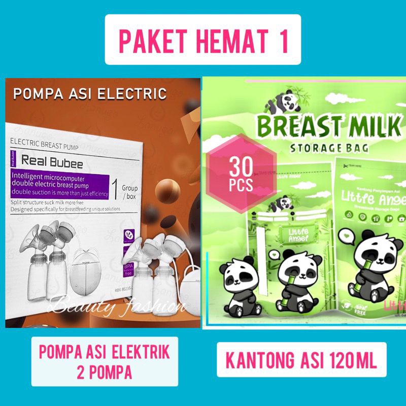 Paket Pompa Asi Real Bubble+kantong Asi+Asi Booster