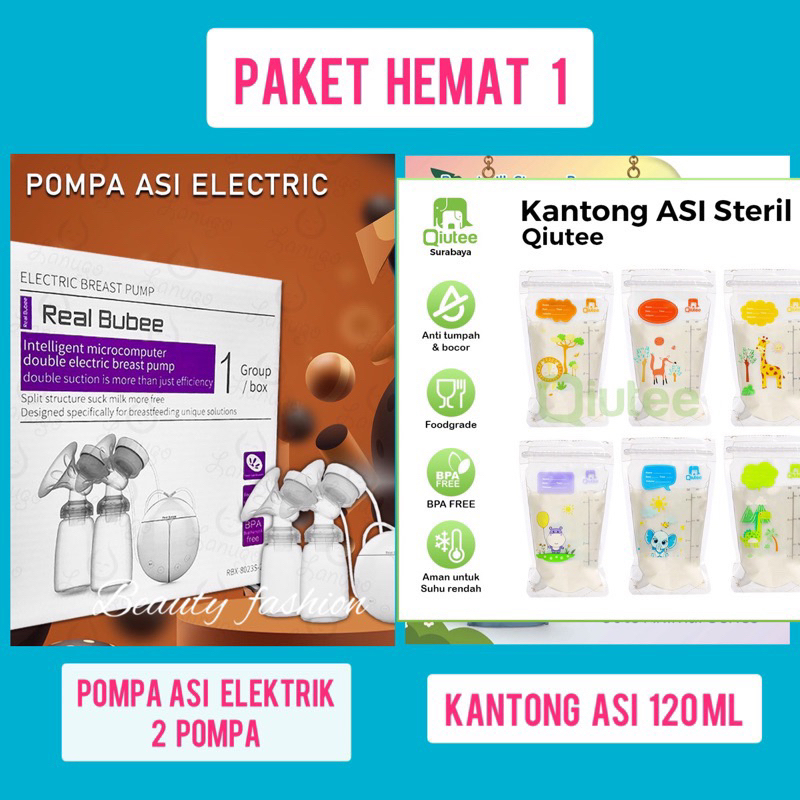 Paket Pompa Asi Real Bubble+kantong Asi+Asi Booster