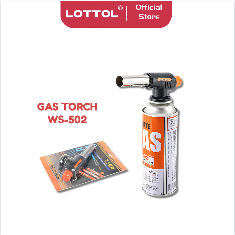 LOTTOL Portable Gas Torch / BBQ Blow Torch / Flame Gun / Korek