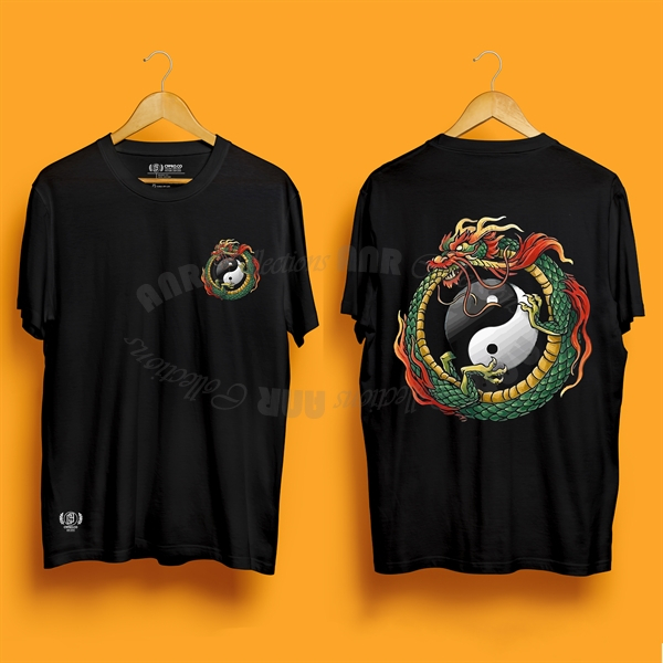 Kaos Distro Premium Pria Unisex Dragon Theme