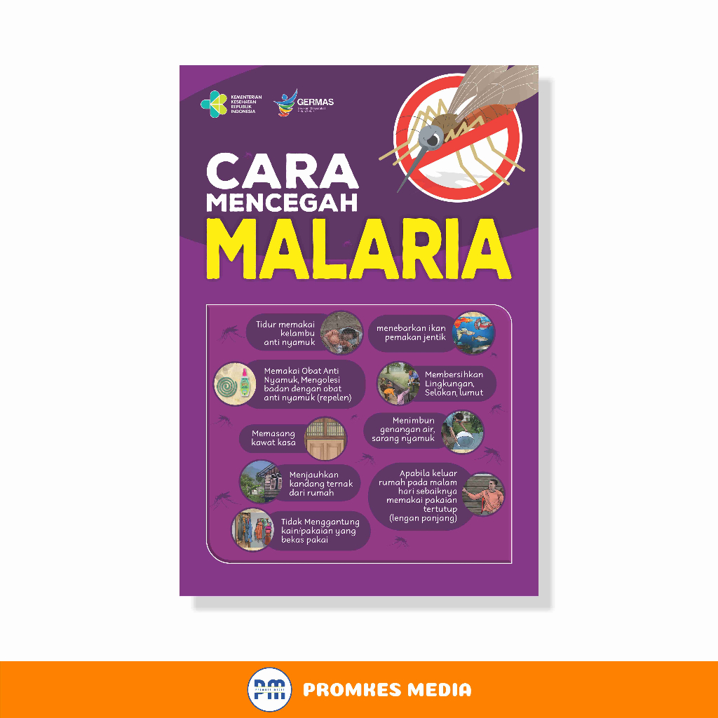 

Poster Kesehatan, Malaria, Cara Cegah Malaria