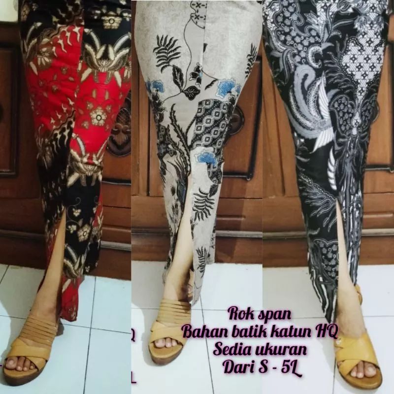 ROK BATIK SPAN MODEL BELAHAN