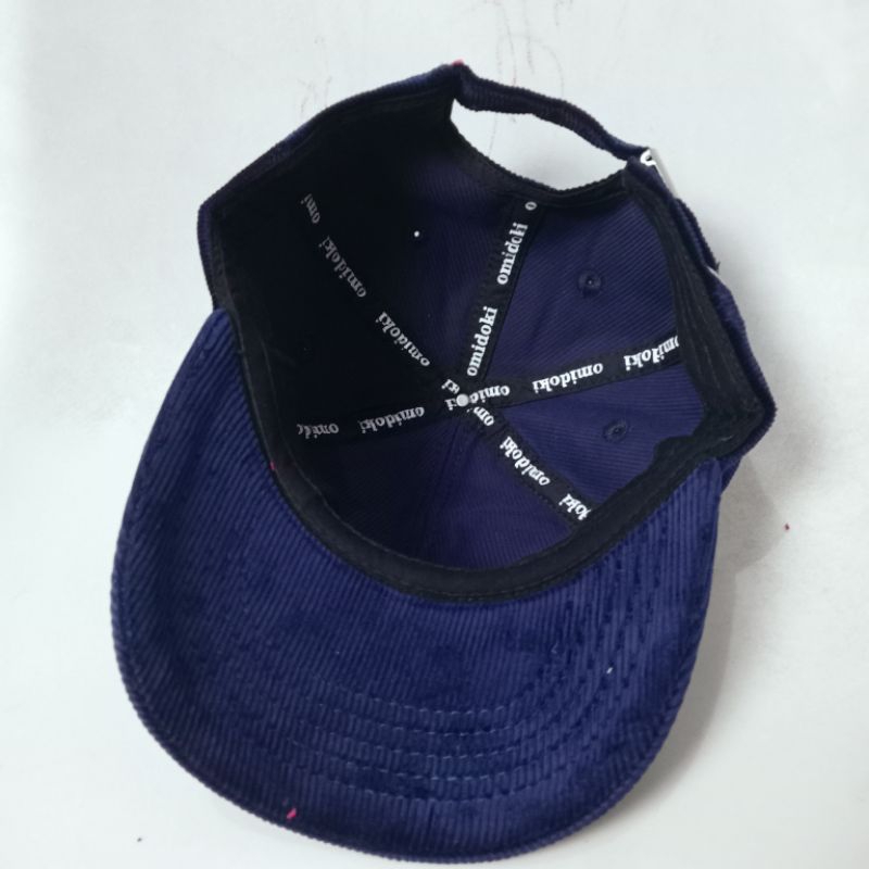 Topi Corduroy Navy Omidoki Topi Distro Pria