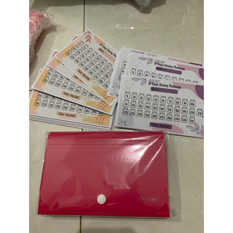 

Amplop tabungan saving pouch + amplop 12 bulan
