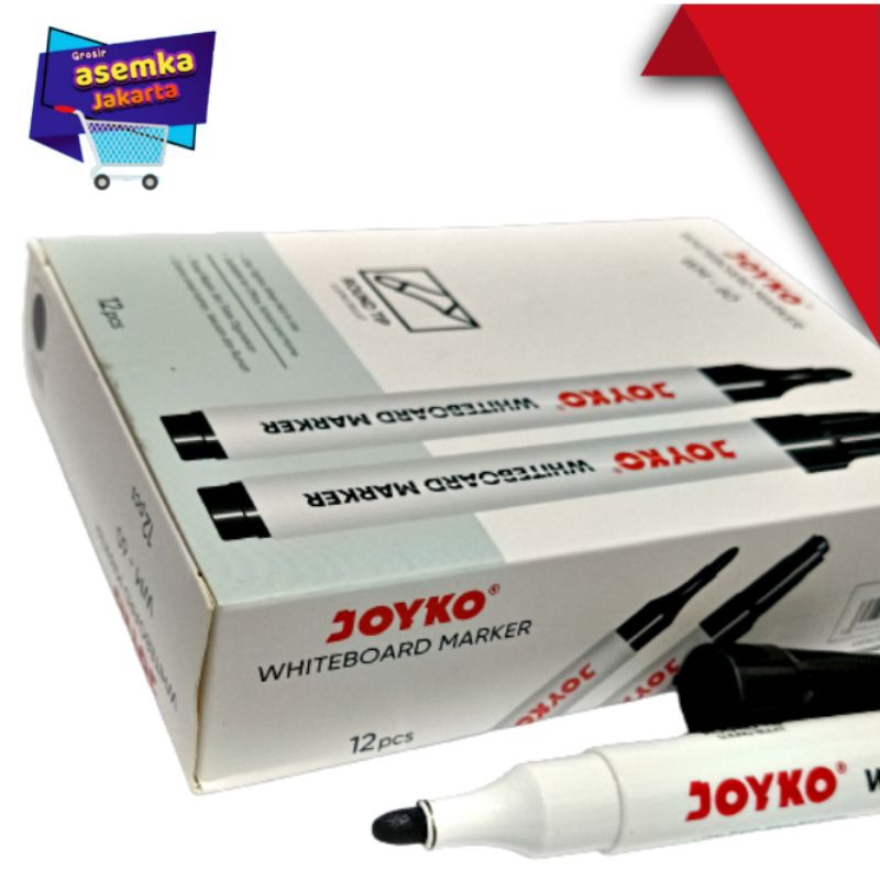 Spidol Joyko Whiteboard Marker Spidol Papan Tulis 12pcs