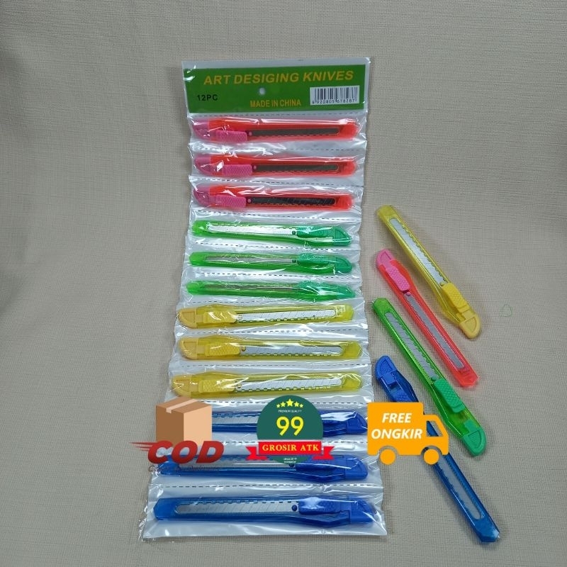 

CUTTER KECIL 12pcs/pisau cutter/alat potong/silet/knife