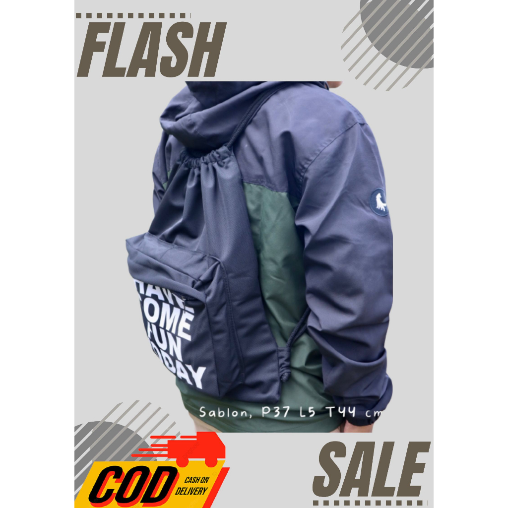 PROMO COD Stringbag Tas Serut Futsal Tas Gym Olahraga Lari Simple cowok cewek Pria Wanita Futsal Gym