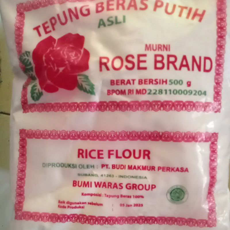 tepung beras rose brand 1/2kg