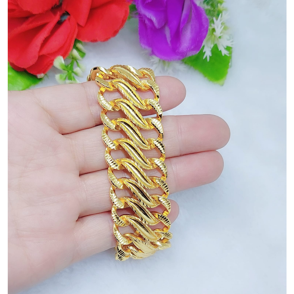 Gelang Xuping Terbaru Rantai Kombinasi Perhiasan Fashion G01(lebar20mm/25mm) 9999