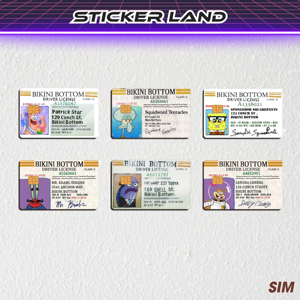 

Stiker ATM Spongebob SIM - Stiker Kartu ATM Vinyl Emoney Flazz Sticker Land