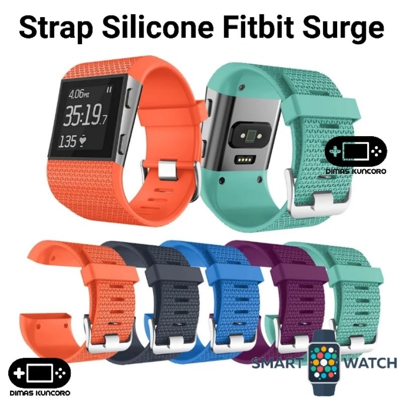 Strap Silicone Fitbit Surge silikon silicon tali jam tangan karet smartwatch rubber