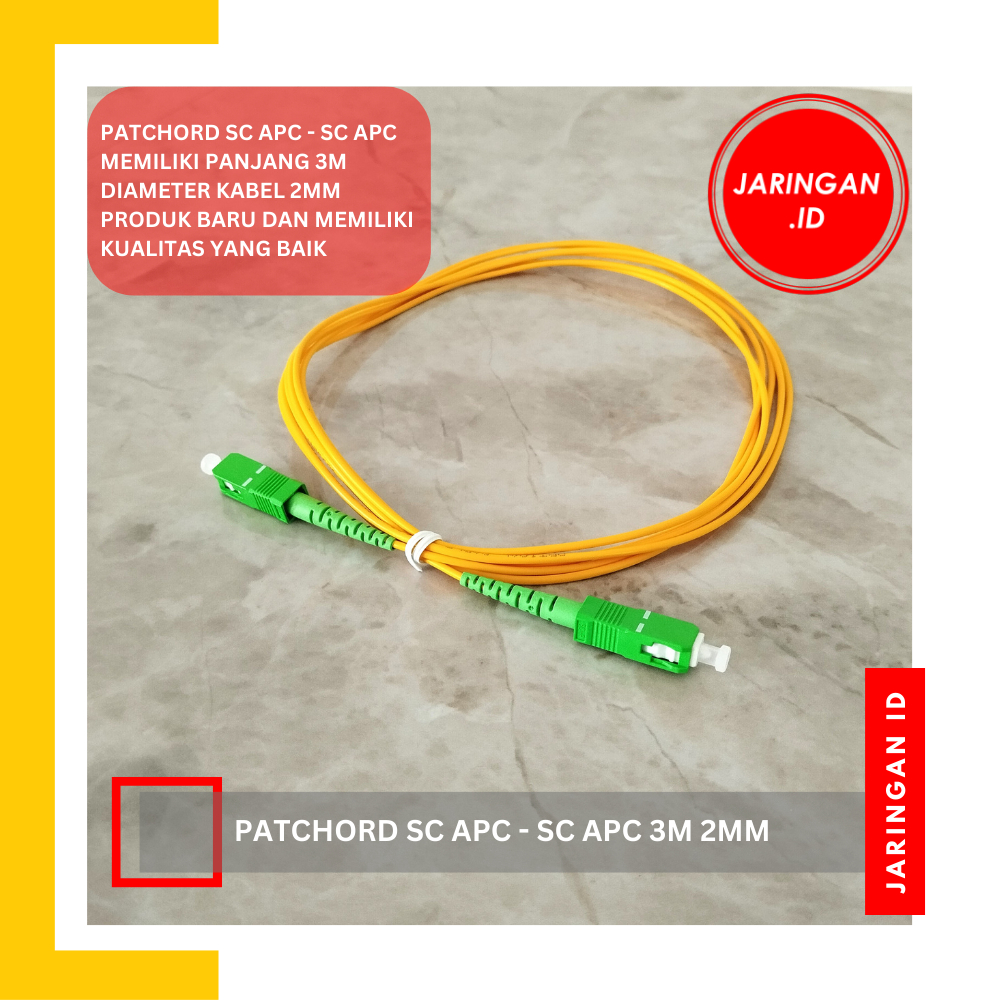 PATCHORD SC APC - SC APC 3M 2MM BERKUALITAS