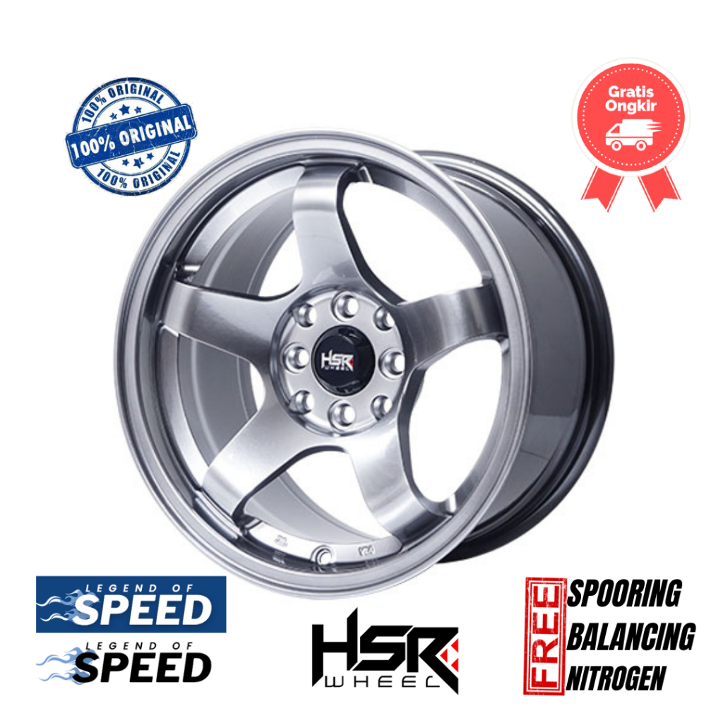 Velg HSR Ring 15 Tendon ( Jazz, Brio, March, Mirage, Datsun Go, Ayla, Avanza Dll )
