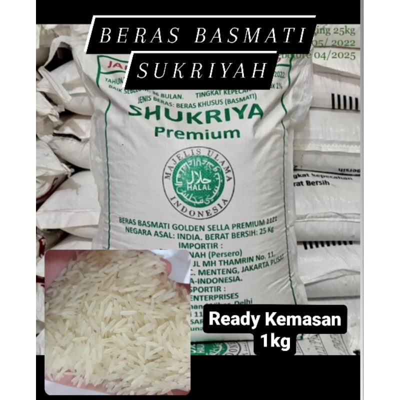 

Beras Basmati sukriyah Ready Kemasan 1kg Original Saudi