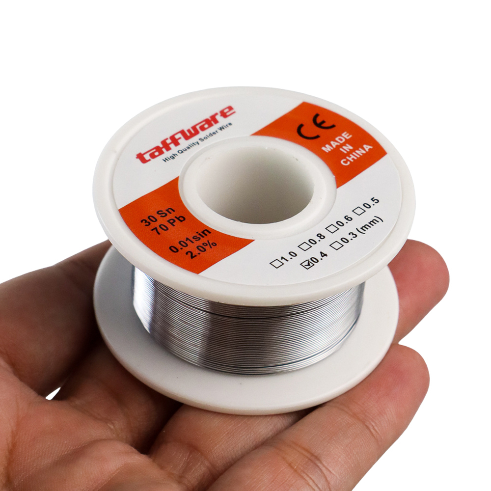 Taffware Kawat Timah Solder Sn30/Pb70 50gr 0.4 mm - No Color