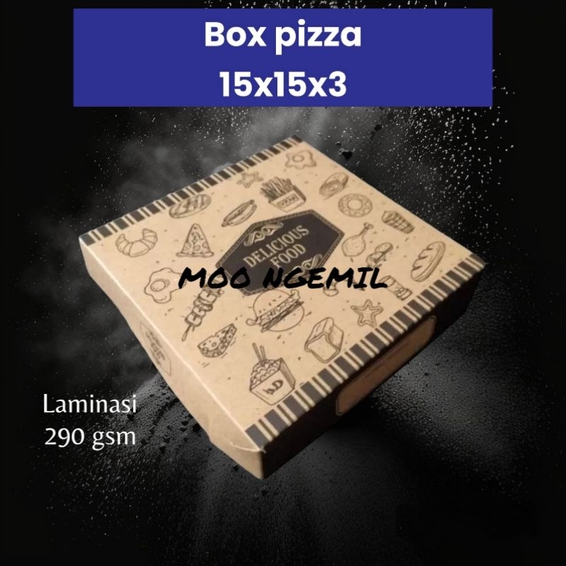 

BOX PIZZA 15x15x3. KOTAK PIZZA, KOTAK KRAFT 15x15x3