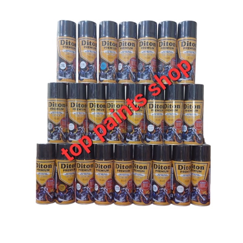 Cat Semprot Diton Premium 400cc Pilok Pylox Pilok Tahan Bensin Buat Motor Mobil Otomotif Bukan Samurai Paint Banyak Varian Warna Putih Hitam Merah Kuning Hijau Violet Orange Biru Pink Clear Epoxy Doff Matt Metalik Metallic Candy Candytone