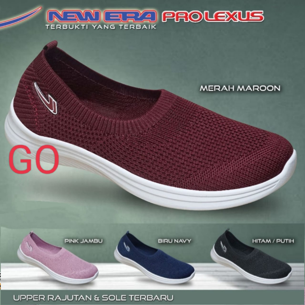 gof NEW ERA SABRINA Sepatu Slip On Wanita Rajut TERBARU Original Murah 37/41