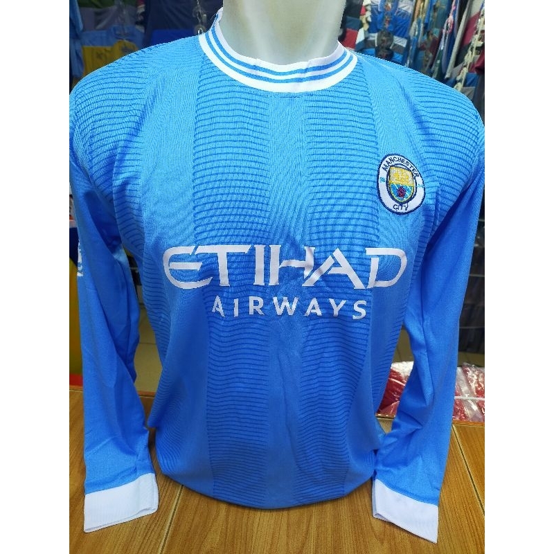 BAJU BOLA JERSEIY M CITY HOME BARU LENGAN PANJANG