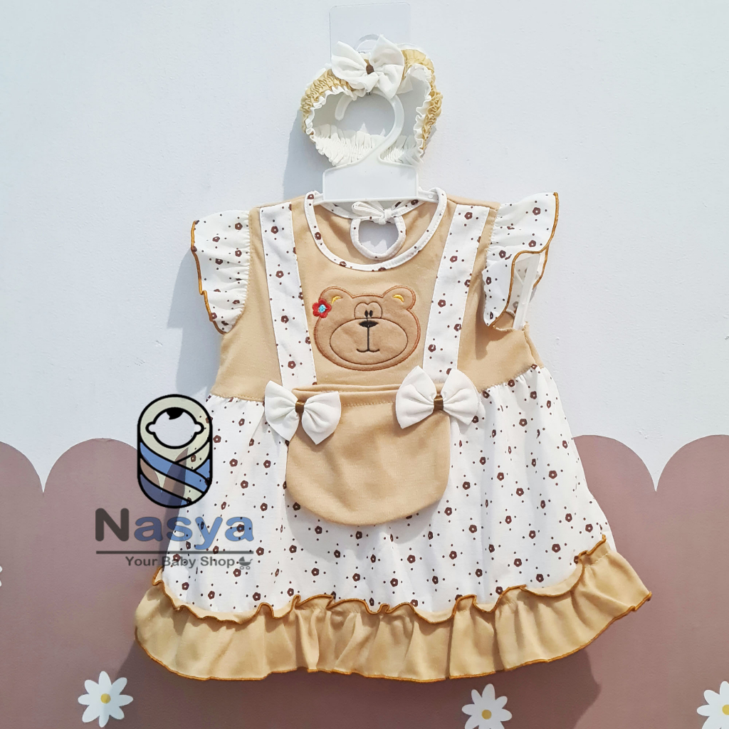 [P-010] Dress Bayi / pakaian anak perempuan motif cherry (0-6 bulan) - kodosan - Planet Kids