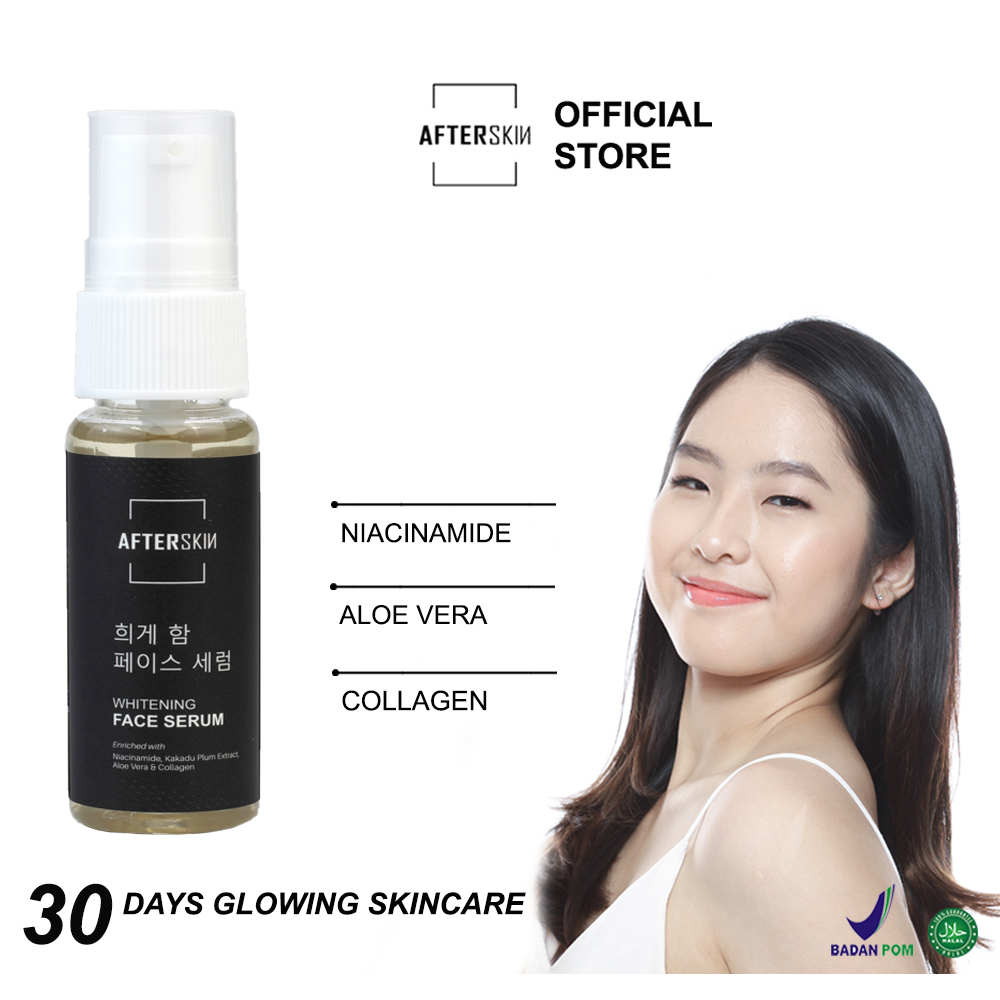 [COLLAGEN SERUM] AFTERSKIN WHITENING SERUM ALA KOREA BPOM HALAL / SKINCARE WAJAH PEMUTIH DAN PENCERAH