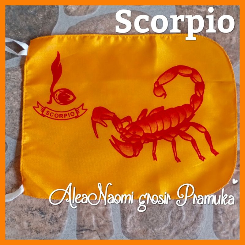 Bendera regu pramuka putra hewan Scorpio bendera regu scorpio