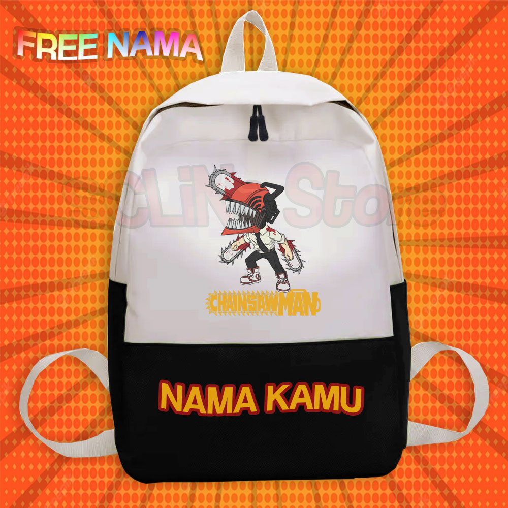 Tas CHAINSAW MAN DENJI Tas Ransel Anak Sekolah