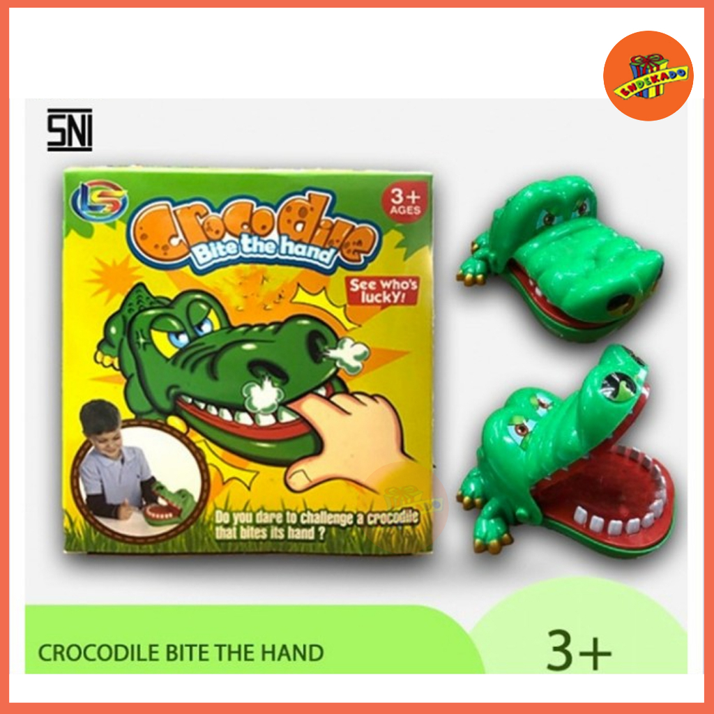 MAKASSAR! CROCODILE BITE FINGERS SMALL - Mainan Buaya Gigit/crazy sahark