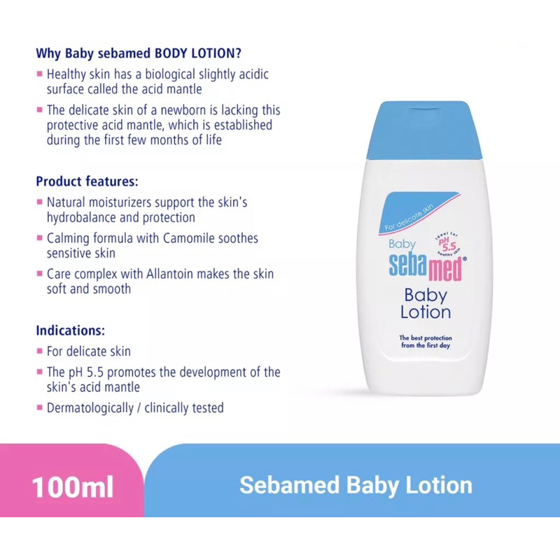 sebamed baby lotion 100ml / sebamed lotion anak 100ml