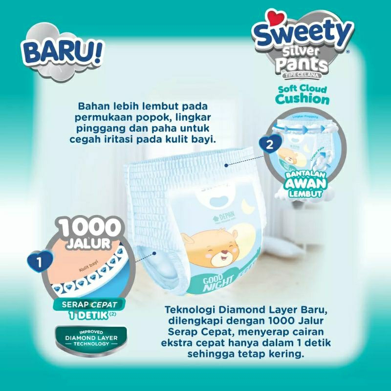 Sweety Silver Pants S - XXL - Popok Bayi