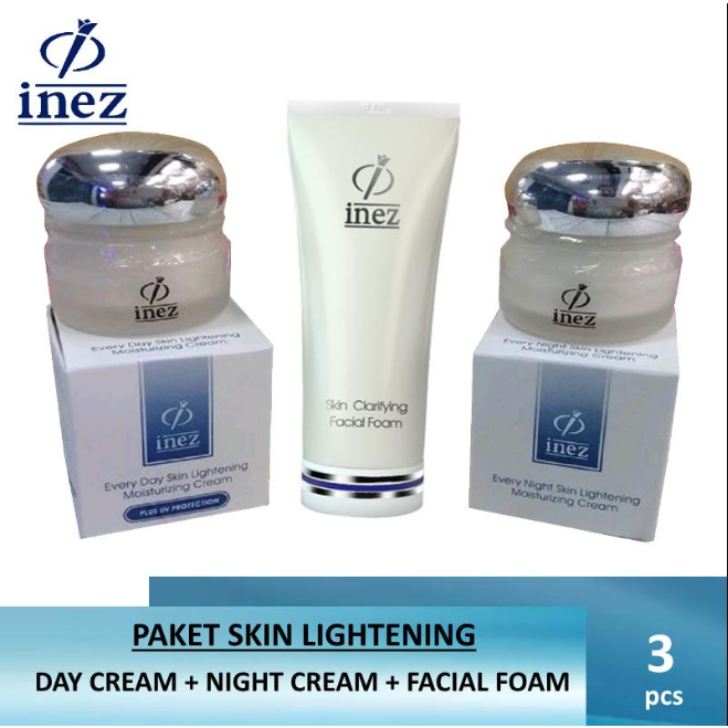 Inez Paket Skin Lightening / Paket untuk mencerahkan wajah kusam