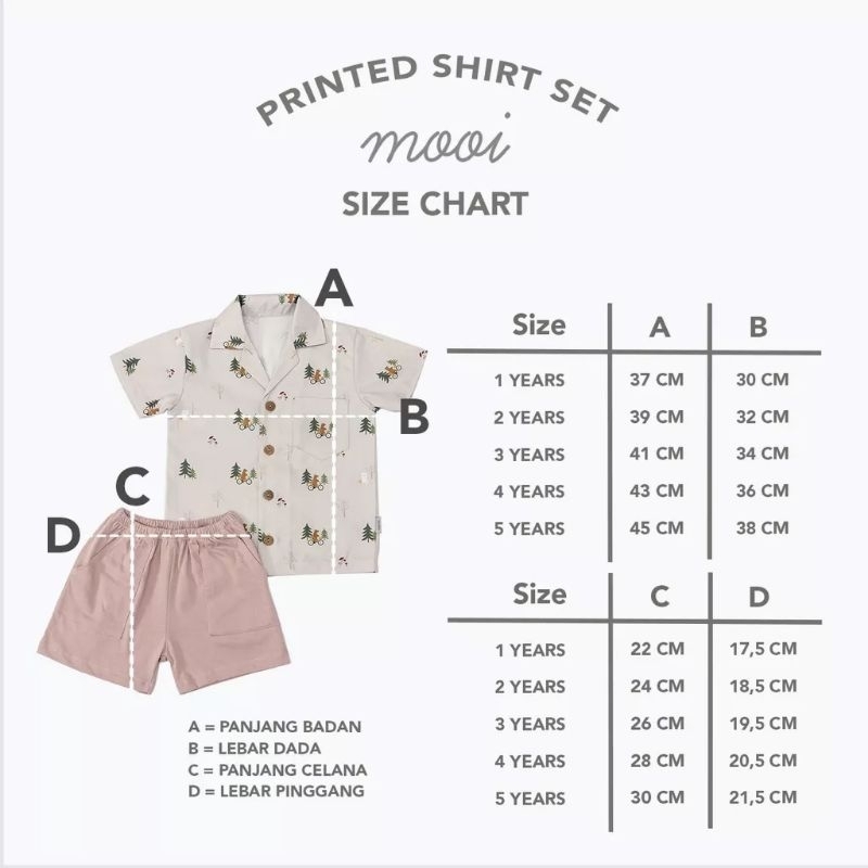 Mooi Printed Shirt Set/Stelan Anak Cowo