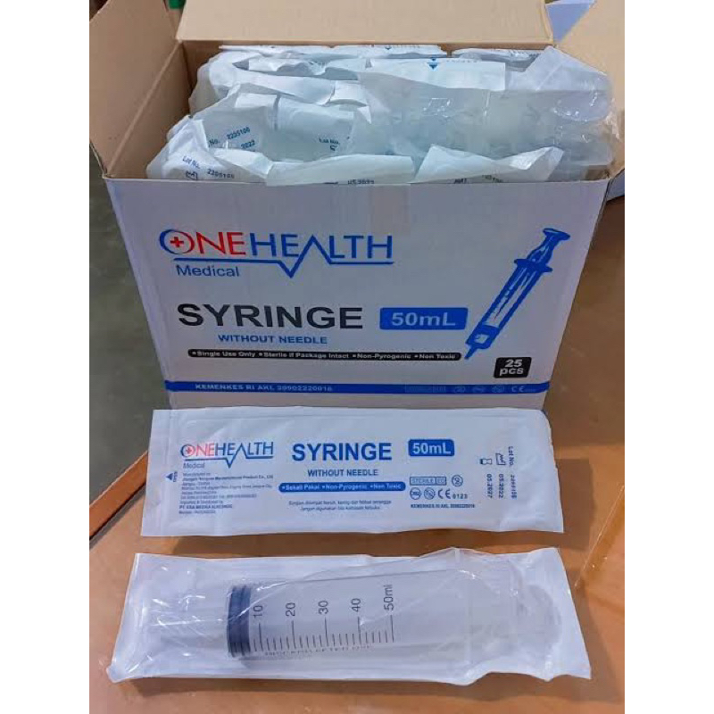 disposable syringe onehealth 50ML / Spuit 50cc / spoit 50cc / jarum suntik 50cc / jarum suntik onehealth 50ml