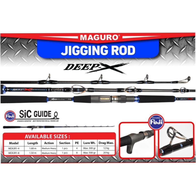 Joran Overhead Maguro Jigging Rod Deep X PE 8