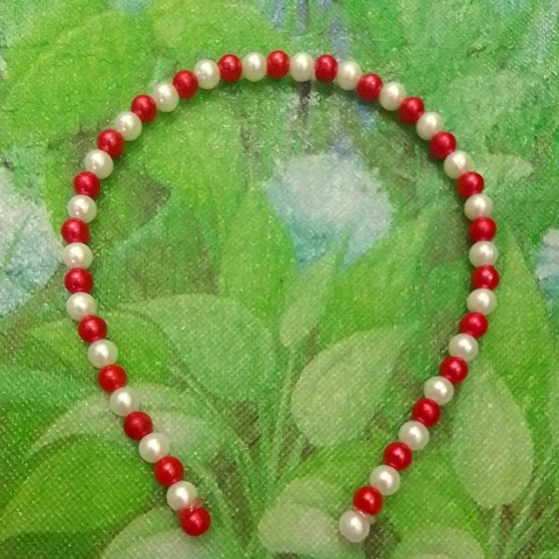 Bando Mutiara Kawat - Bando Merah Putih/12 pcs