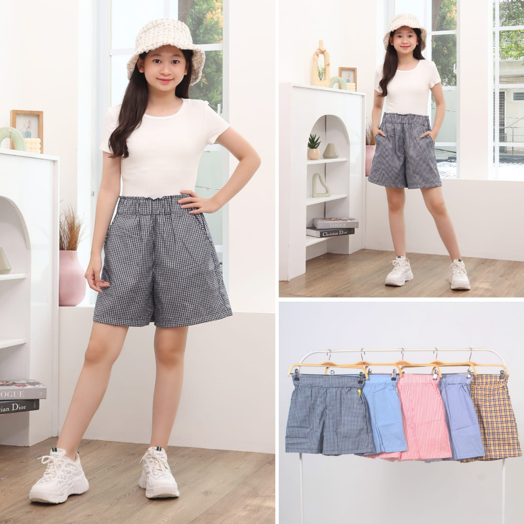 Celana Pendek Anak Perempuan Hotpants Katun 4-15 tahun S M L XL XXL