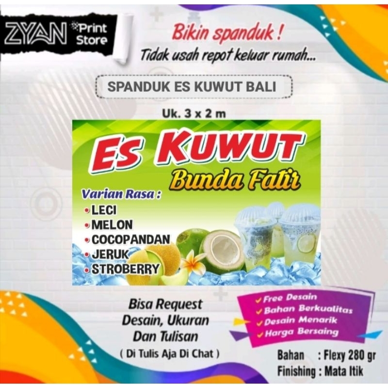 SPANDUK BANNER ES KUWUT BALI