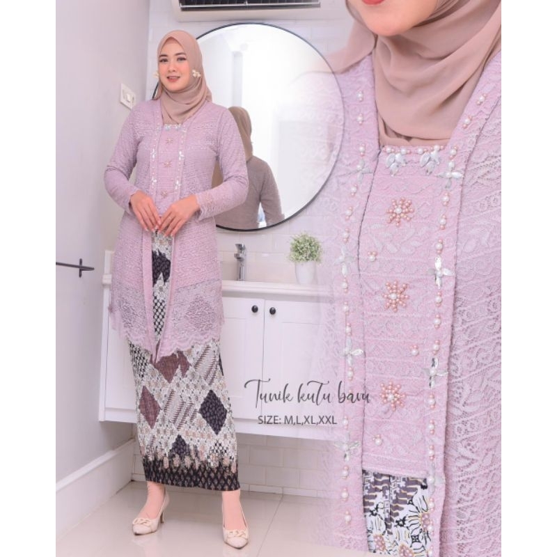 Kebaya Tunik Kutu Baru / Kebaya Tunik / Tunik Brokat / Kebaya Modern / Kebaya tile / Kebaya Favorite / Batik Couple