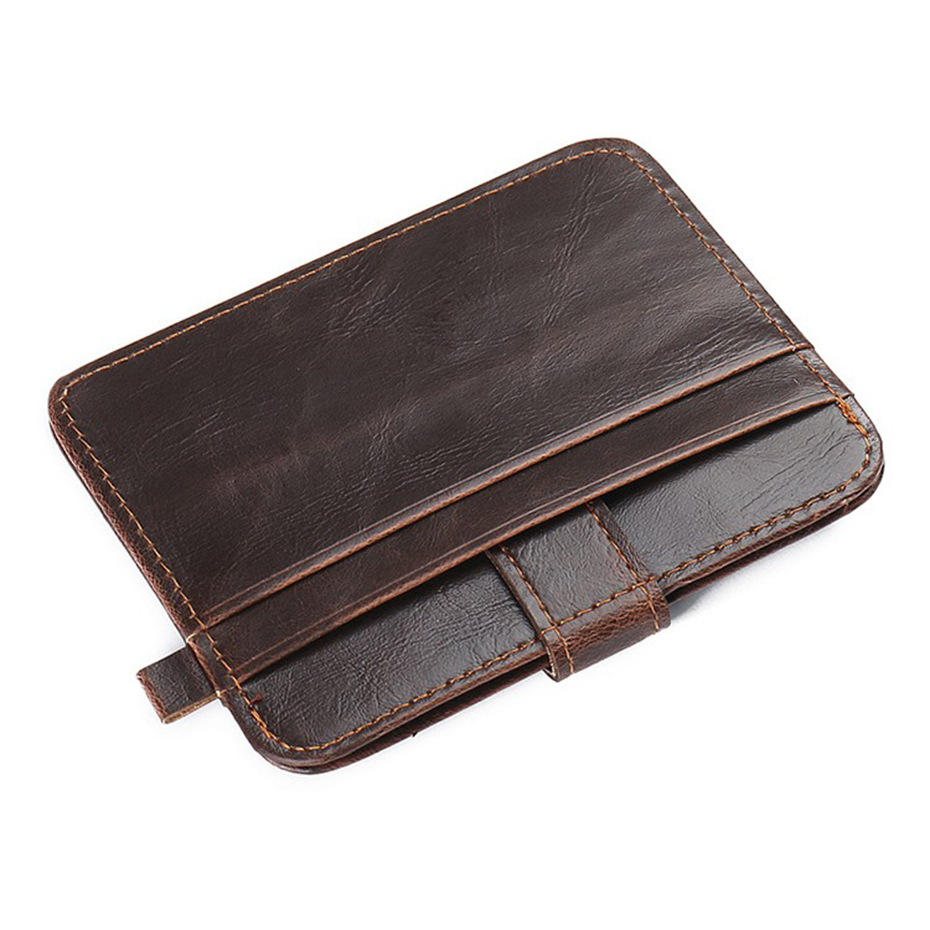 JINBAOLAI Dompet Kecil Kulit dengan Hasp Ring - C031 - Dark Brown