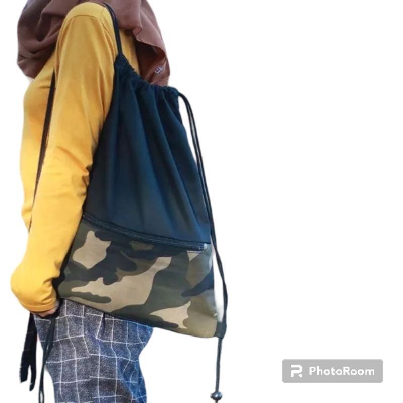 Tas serut motif fariasi army doreng Terbaru