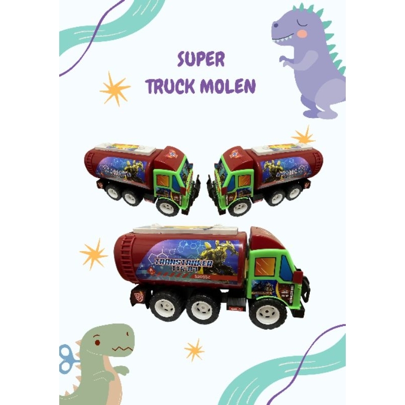 Mainan Mobil Truk Minyak Truk Tangki robot Ukuran Besar 53 Cm