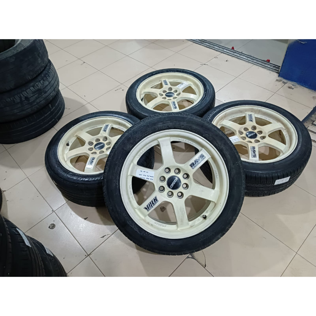 VELG BEKAS TE37 R16X6,5 LUBANG 4 PCD 4X100/4X114 ET38+ Ban