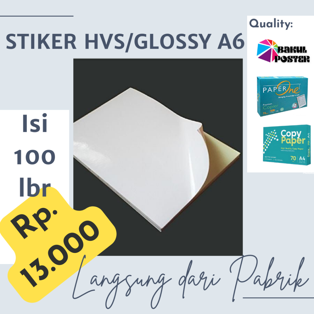 STIKER LABEL STICKER RESI A6 ISI 100 - STICKER LABEL STIKER RESI